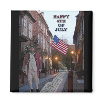 4th of July Elfreth's Alley Fridge Magnet by Firecrackinmama