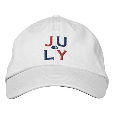 4th of July Embroidered Hats by Ladiebug
