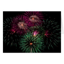 4th of July Fireworks Display Card