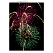4th of July Fireworks Display Greeting Cards