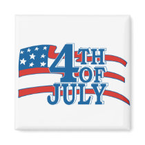 4TH OF July flag Magnets