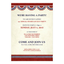 4th of July Independence Day | Party Invitations