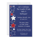 4th Of July Invitation (Red White And Blue Stars)
