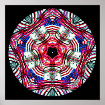 "4th of July"  Mandala Poster