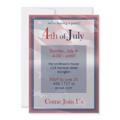 4th of July Party Invitation by elizdesigns