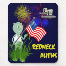 4th of July Redneck Aliens Mousepd Mousepad