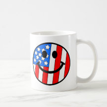 4th of July Smiley Coffee Mug