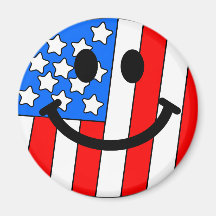 4th of July Smiley Magnets