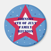 4th of July star stripe red white blue magnet magnets