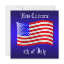 4th of July Stars And Stripes Party Invitations