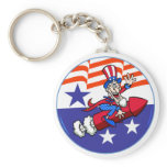 4th Of July Uncle Sam Keychain