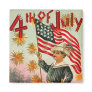 4th of July ! Vintage Art Fridge Magnet