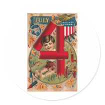 4th of July - Vintage Art