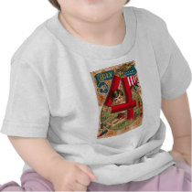 4th of July - Vintage Art Tshirt
