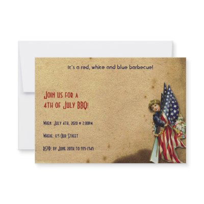 4th of July Vintage Liberty Girl with U.S. Flags by NoteableExpressions