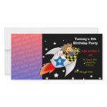 4th rocket birthday boy party invitations