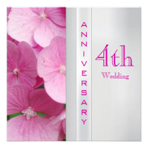4th Wedding Anniversary Invitation