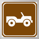 4WD Off-road Trail Highway Sign Poster