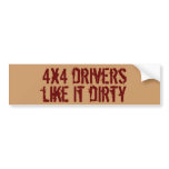 4x4 drivers bumper stickers