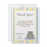 4x5 FLAT Thank you Card Leap Frog Turtle Bee