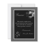 4x5 FLAT Thank you Card Mis XV Silver invitations