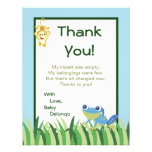 4x5 FLAT Thank You Card Rain-forest Jungle Animal Announcement