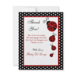 4x5 FLAT Thank you Card Red Ladybug