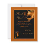 4x5 FLAT Thank you Card Sweet 16 Orange