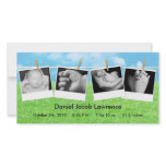 4x8 Clothes Line Portrait PHOTO Birth Announcement photo cards