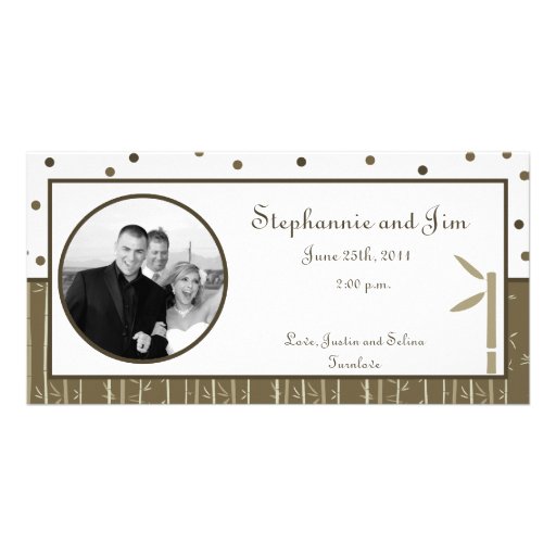 4x8 Engagement Photo Announcement Bamboo Bliss Customized Photo Card