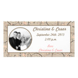 4x8 Engagement Photo Announcement Light Coral Pink Customized Photo Card