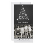 4x8 Grey Snowflake XMAS Tree PHOTO Christmas Card photo cards