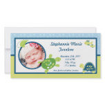 4x8 Photo Birth Announcement Turtle Reef Ocean Sea Customized Photo Card
