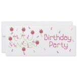 4x9 Invites Snowflake Ballerina Birthday Party