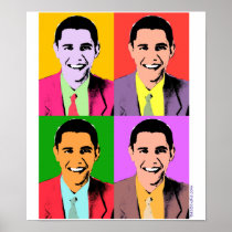 4x Barack Obama pop art
