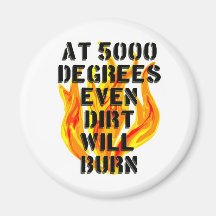 5000 degrees for black shirt refrigerator magnets