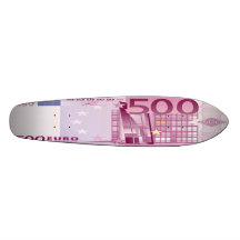 500 Euro Bill Skateboard Oldschool