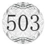 503 Area Code Round Sticker