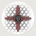 505 fights MMA Round Sticker