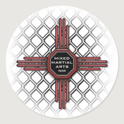 505 fights MMA Round Sticker by 505_fights