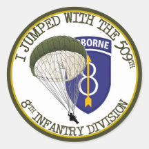509th Airborne [8th ID] Round Sticker