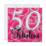 50 and fabulous Birthday Invitation