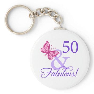 50 And Fabulous Birthday Key Chains by birthdaygifts