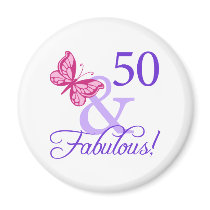 50 And Fabulous Birthday Refrigerator Magnet