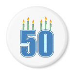 50 Birthday Candles (Blue / Green)