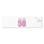 50 Birthday Candles (Pink / Purple)
