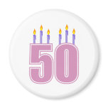 50 Birthday Candles (Pink / Purple)