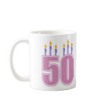 50 Birthday Candles (Pink / Purple) Coffee Mug
