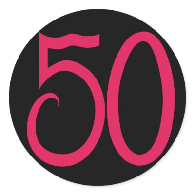 50 Black Sticker by floatinglemons