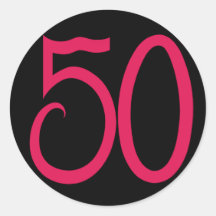 50 Black Sticker